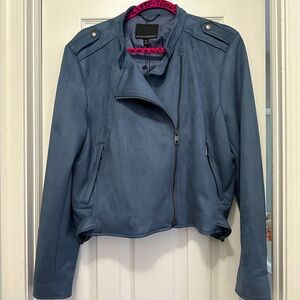 NWT Banana Republic Blue Suede Jacket